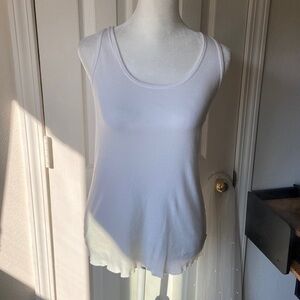 Levi's Lettuce Edge White Ribbed Tank Top